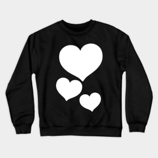 White Hearts Crewneck Sweatshirt